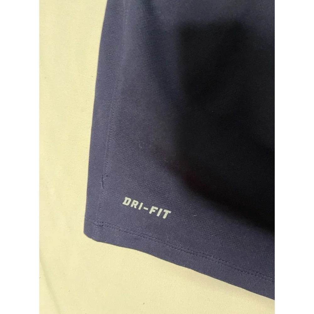 Nike Dri Fit Ole Miss Rebels Soccer Polo Shirt Men's Size XL Blue Short Sleeve